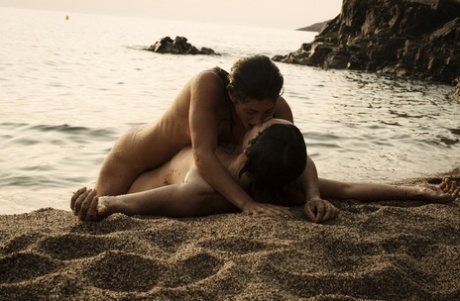 Brunette girl Julia Roca banged doggystyle on the beach by Bel Gris 97865977