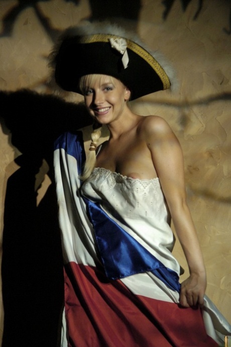 Blonde girl Lucy Nova releases her firm tits and panties from pirate apparel 62113155