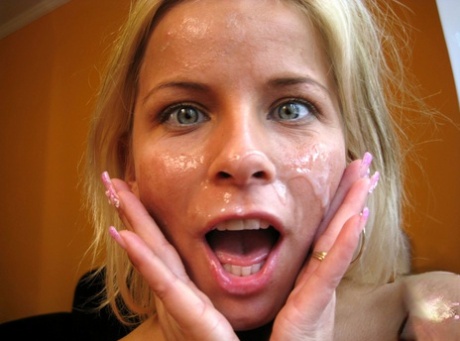 Big titted blonde Lucy Love sports a cum covered face after POV sex 94752658