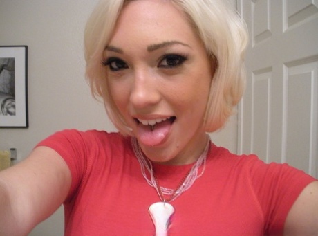 Platinum blonde ex-gf Lily Labeau snaps off nude selfies in bathroom mirror 44617541